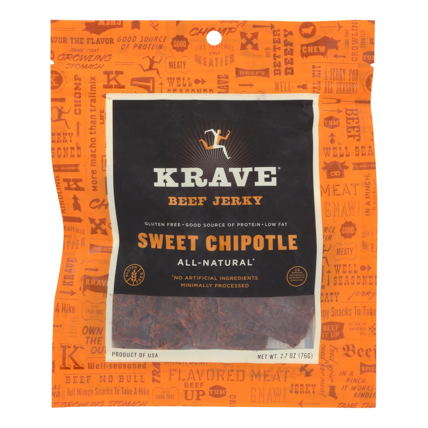 Krave Beef Jerky - Sweet Chipotle - Case Of 8 - 2.7 Oz. | OnlyNaturals.us