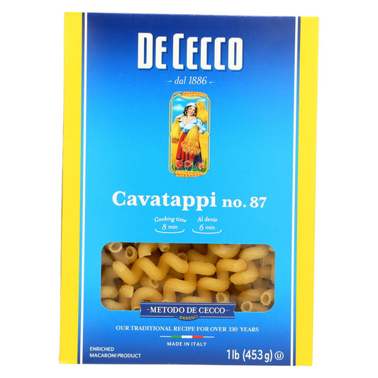 De Cecco Pasta - Pasta - Cavatappi - Case Of 12 - 16 Oz | OnlyNaturals.us