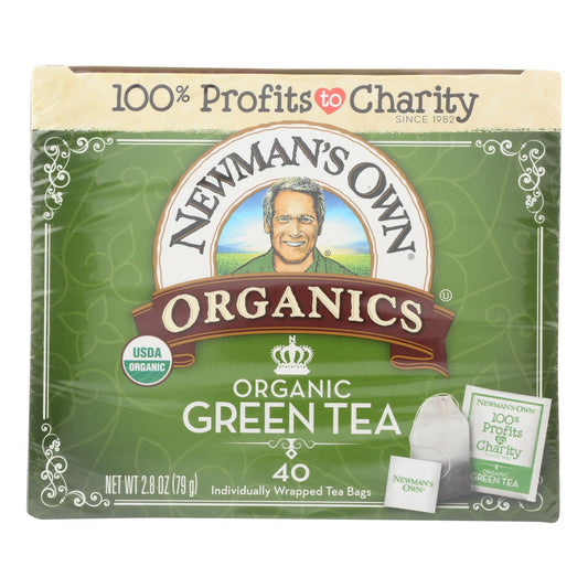 Newman's Own Organics Organic Green Tea - Case Of 6 - 40 Bags | OnlyNaturals.us