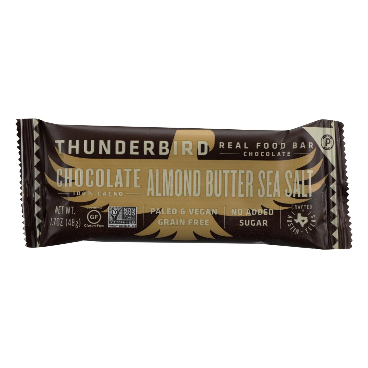 Thunderbird - Bar Chocolate Almond Butter Sea Salt - Case Of 12-1.7 Oz