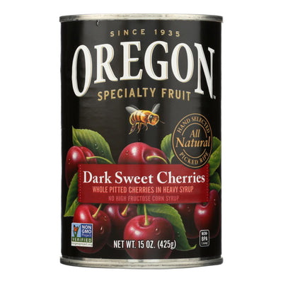 Oregon Fruit Whole Pitted Dark Sweet Cherries In Heavy Syrup - Case Of 8 - 15 Oz. | OnlyNaturals.us