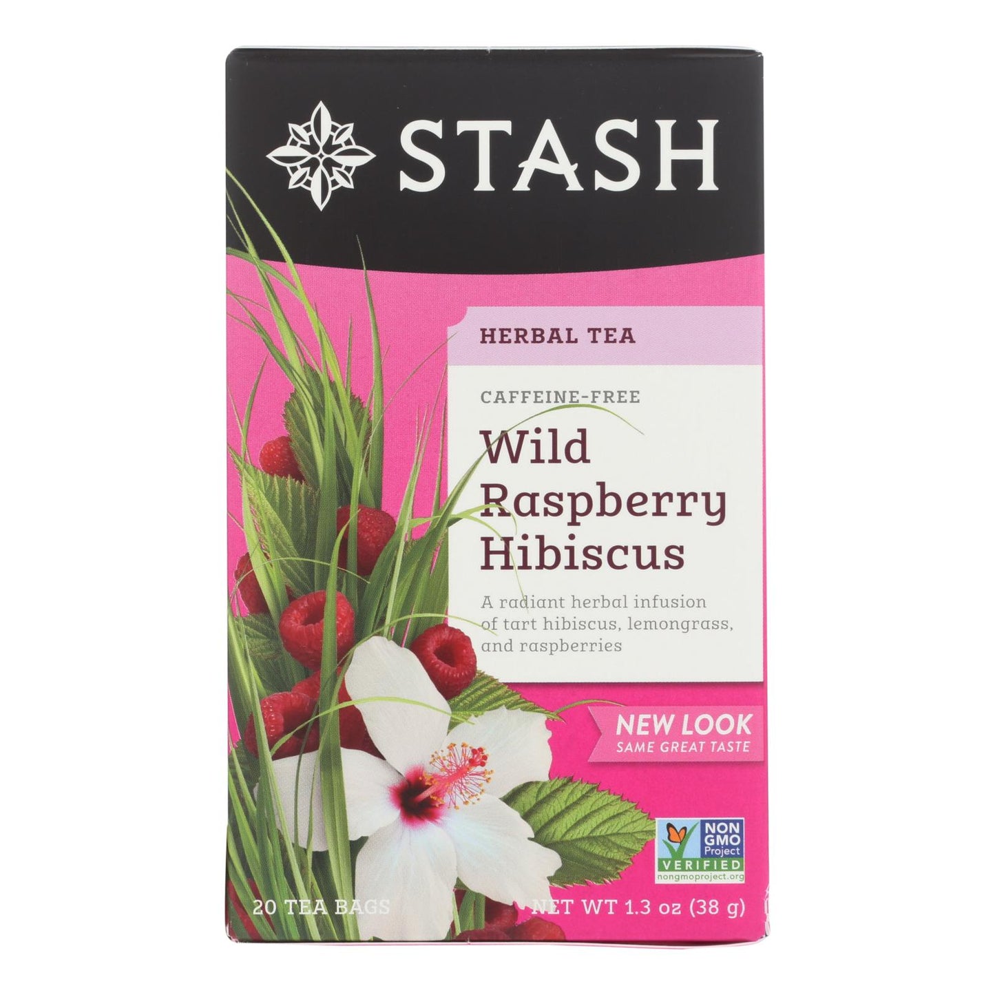 Stash Tea Hibiscus Herbal?tea - Wild Raspberry - Case Of 6 - 20 Bags | OnlyNaturals.us