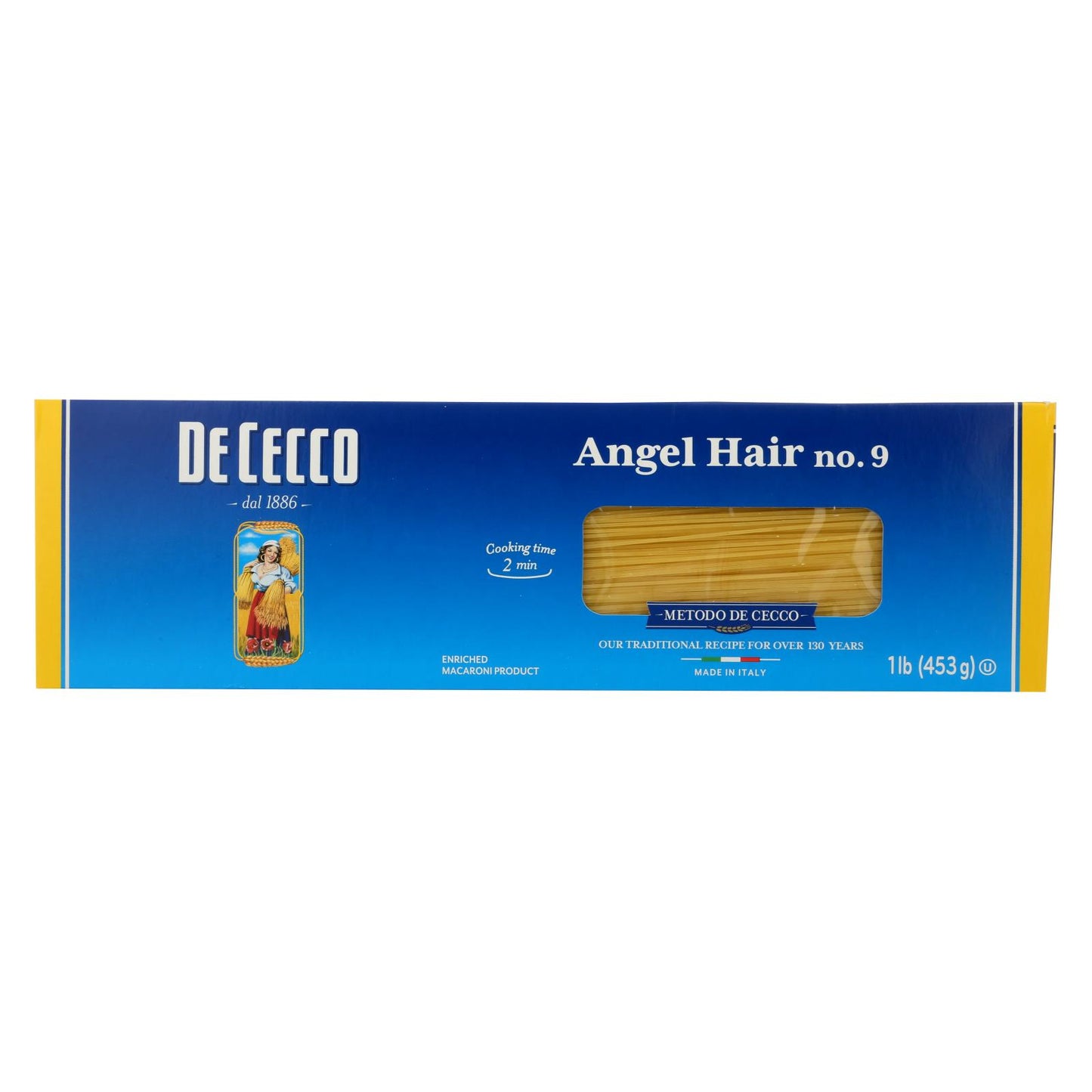 De Cecco Pasta - Angel Hair Capelini Pasta - Case Of 20 - 16 Oz. | OnlyNaturals.us