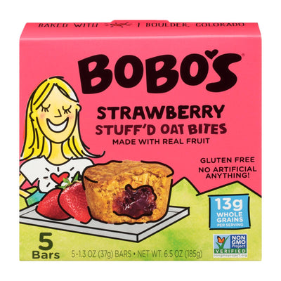 Bobo's Oat Bars - Stuffed Bites Strawberry - Case Of 6 - 6.5 Oz | OnlyNaturals.us