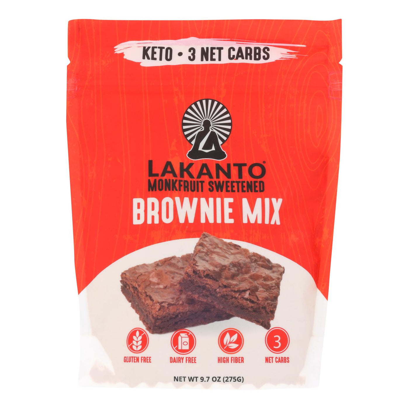 Lakanto - Monkfruit Sweetened Brownie Mix - Case Of 8- 9.7 Oz. | OnlyNaturals.us
