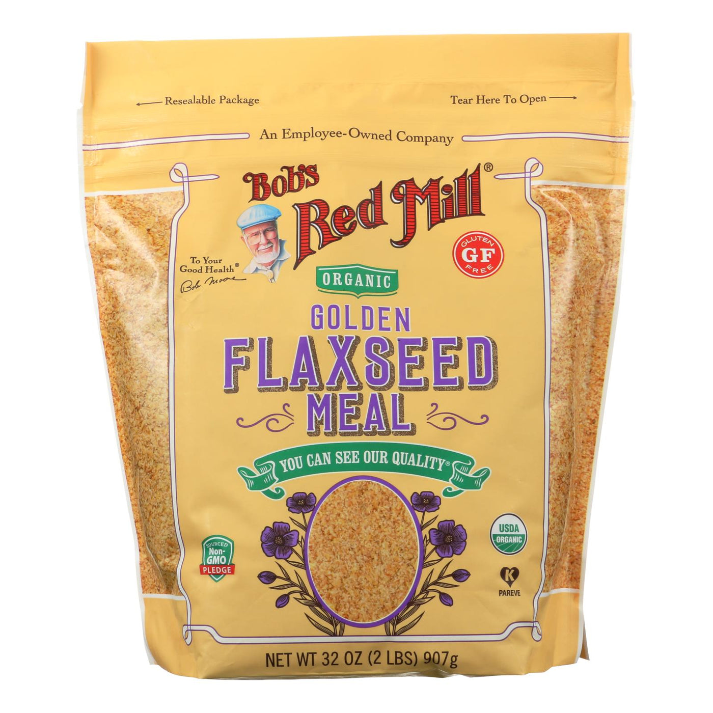 Bob's Red Mill - Organic Flaxseed Meal - Golden - Case Of 4 - 32 Oz | OnlyNaturals.us