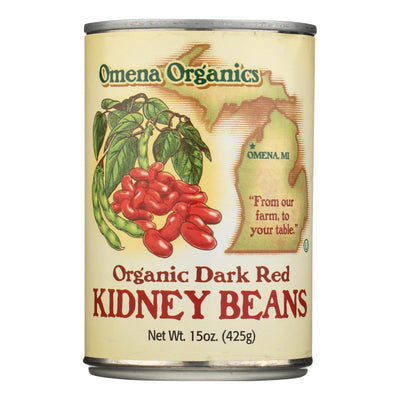 Omena Organics - Kidney Beans Dark Red - Case Of 12 - 15 Oz | OnlyNaturals.us