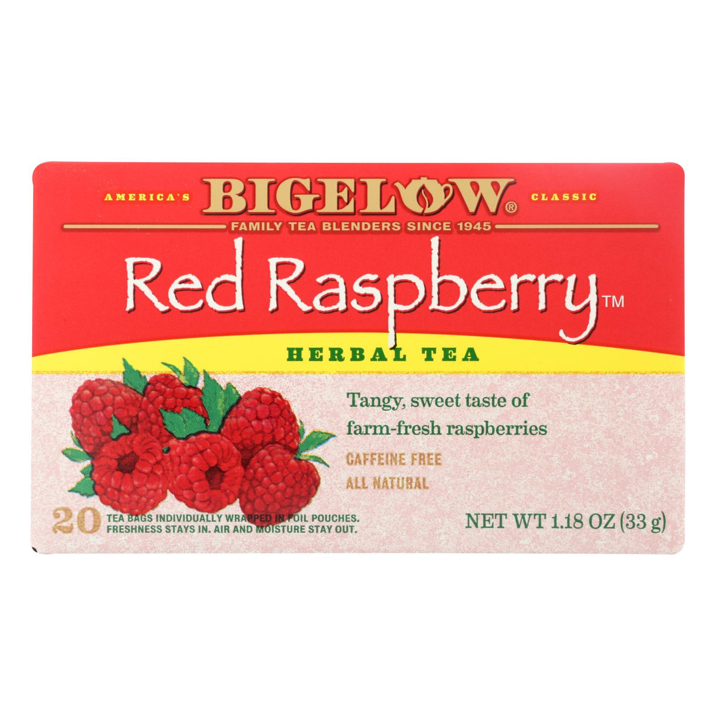 Bigelow Tea Herbal Tea - Red Raspberry - Case Of 6 - 20 Bag | OnlyNaturals.us