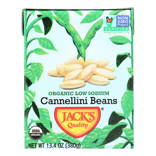 Jack's Quality Organic Cannellini Beans - Low Sodium - Case Of 8 - 13.4 Oz | OnlyNaturals.us