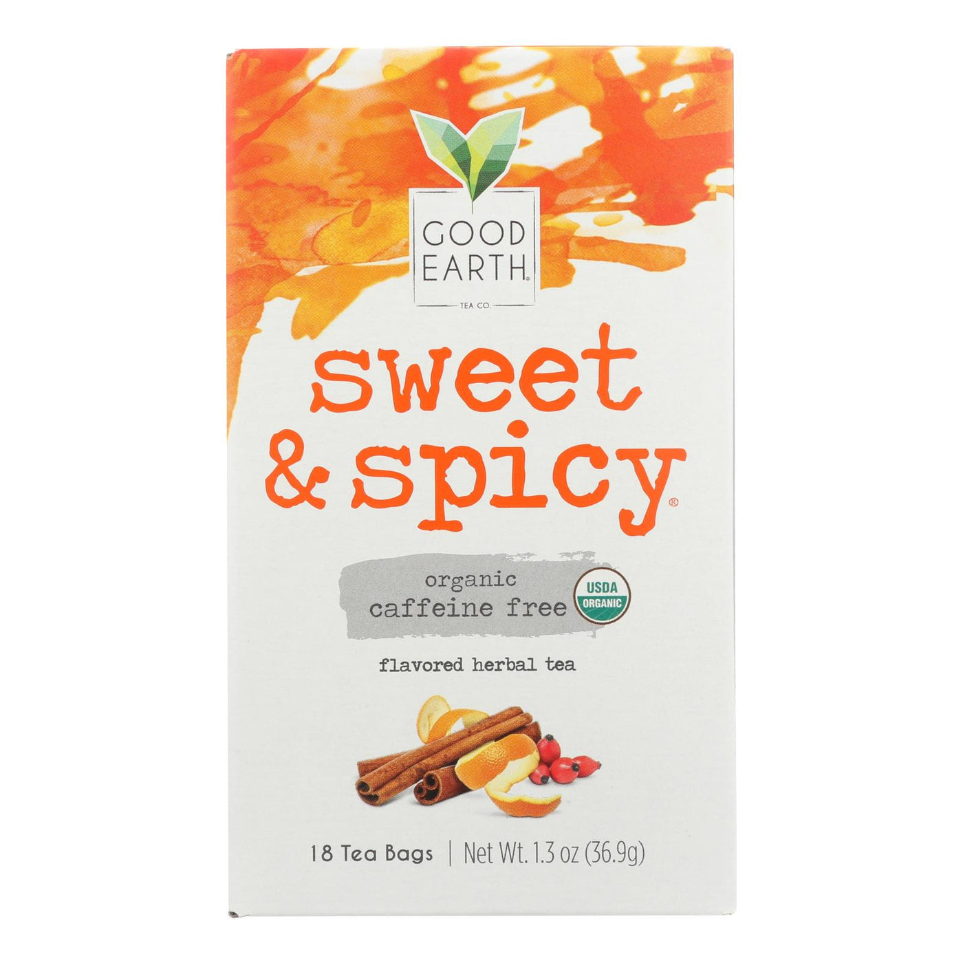 Good Earth Herbal Tea - Organic Sweet And Spicy Caffeine Free - Case Of 6 - 18 Bags | OnlyNaturals.us