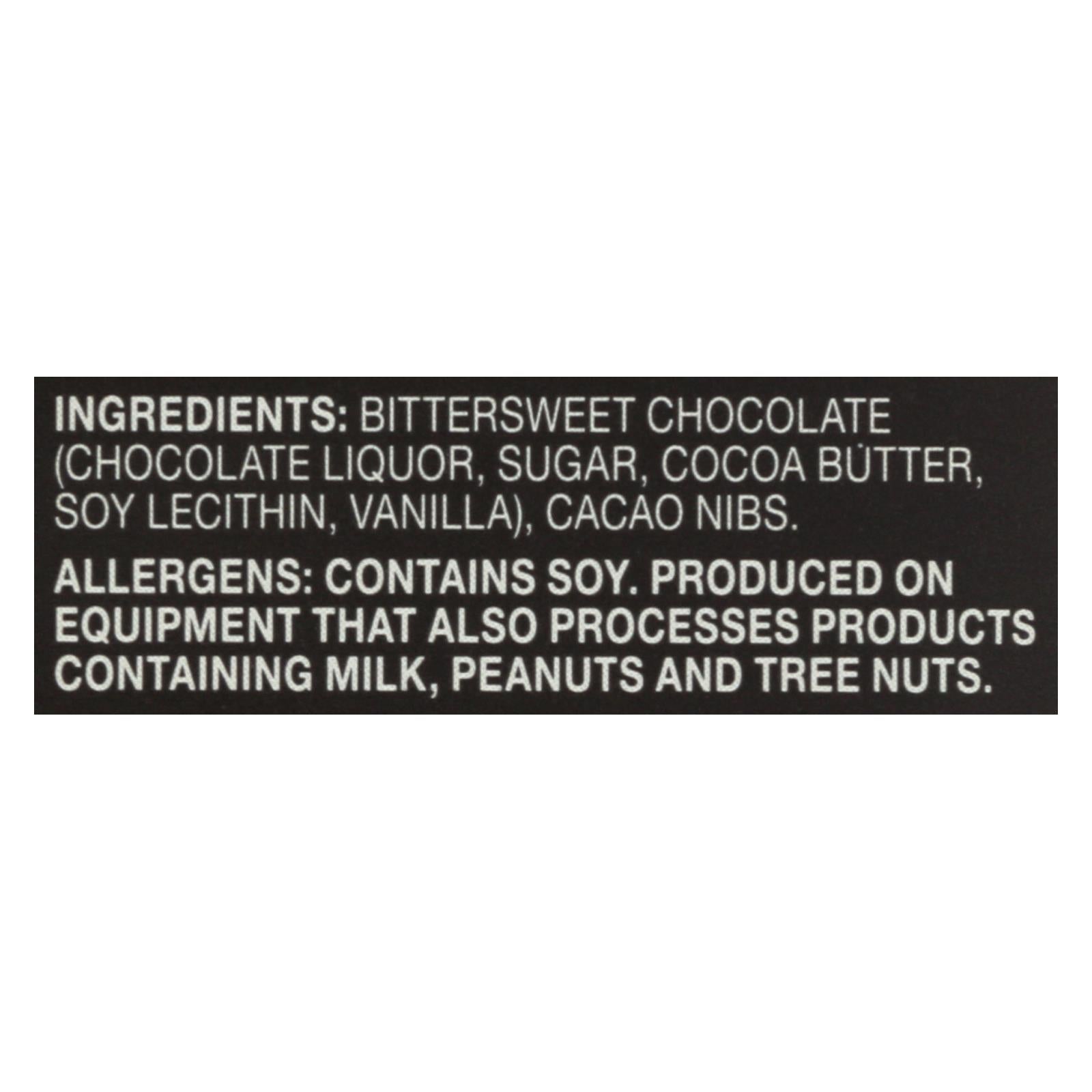 Endangered Species Natural Chocolate Bars - Dark Chocolate - 72 Percent Cocoa - Cacao Nibs - 3 Oz Bars - Case Of 12 | OnlyNaturals.us