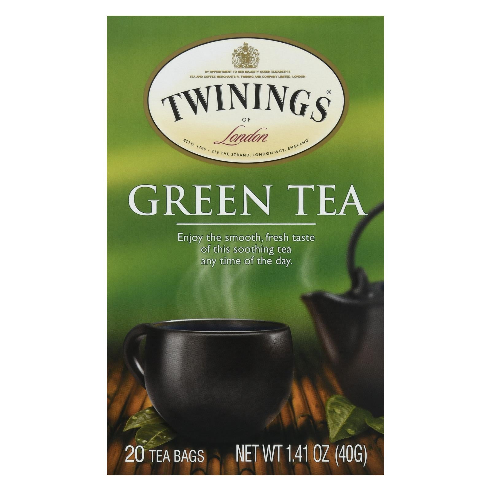 Twinings Tea Green Tea - Natural - Case Of 6 - 20 Bags | OnlyNaturals.us