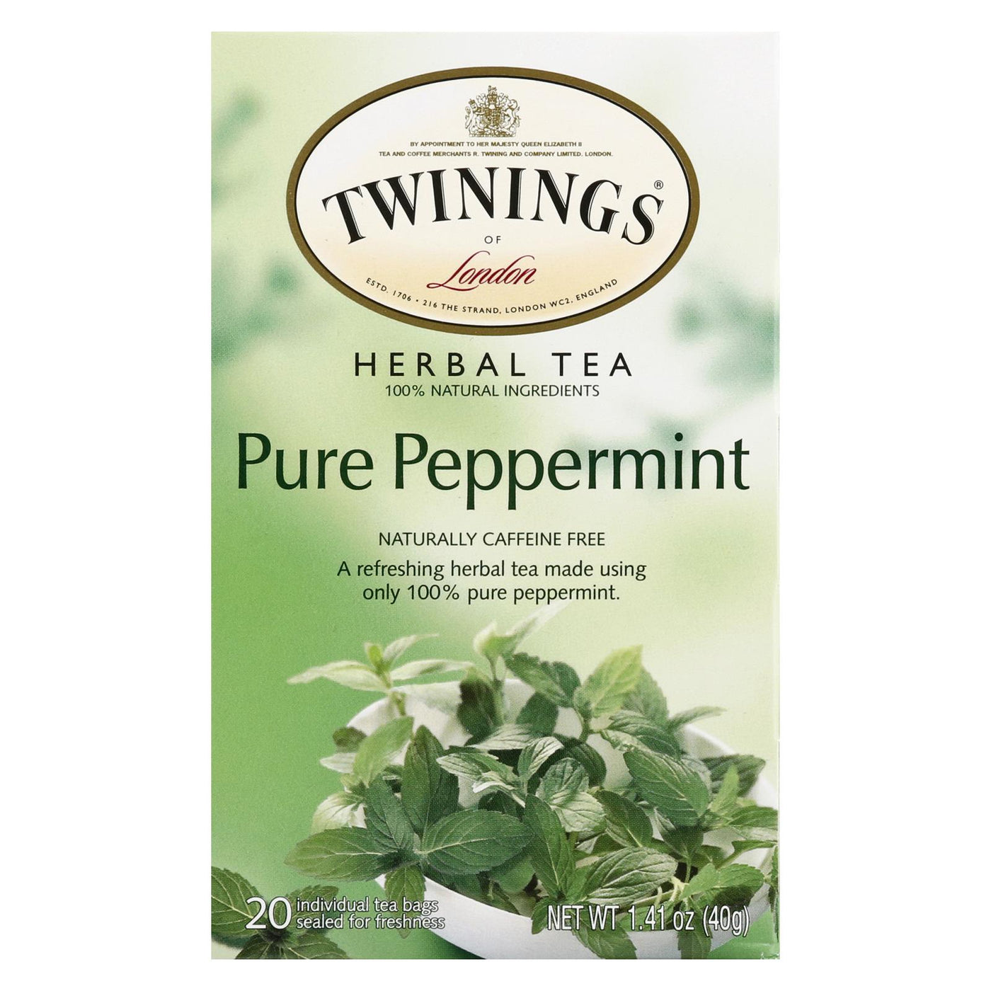 Twinings Tea Jacksons Of Piccadilly Tea - Pure Peppermint - Case Of 6 - 20 Bags | OnlyNaturals.us