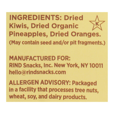 Rind Snacks - Dried Fruit Blend Tropical - Case Of 12 - 3 Oz | OnlyNaturals.us