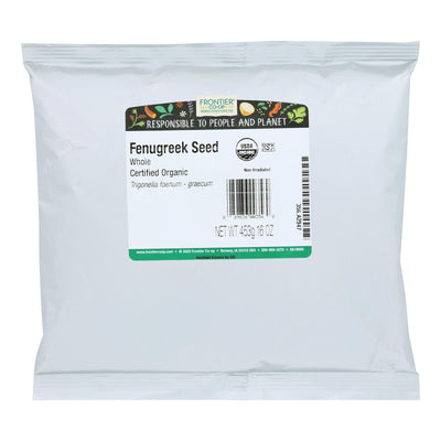 Frontier Herb Fenugreek Seed Organic Whole - Single Bulk Item - 1lb | OnlyNaturals.us