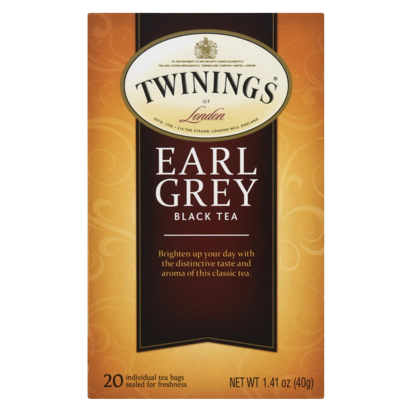 Twinings Tea Earl Grey Tea - Black Tea - Case Of 6 - 20 Bags | OnlyNaturals.us