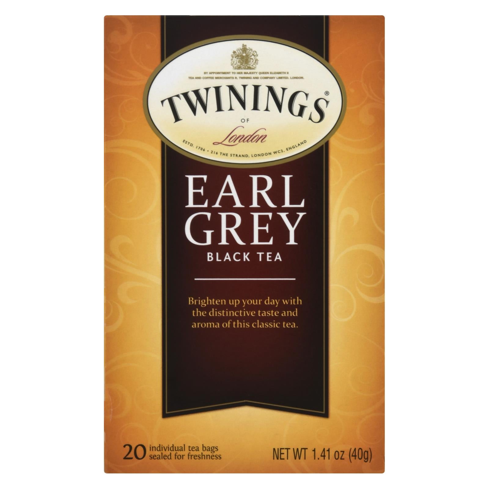 Twinings Tea Earl Grey Tea - Black Tea - Case Of 6 - 20 Bags | OnlyNaturals.us