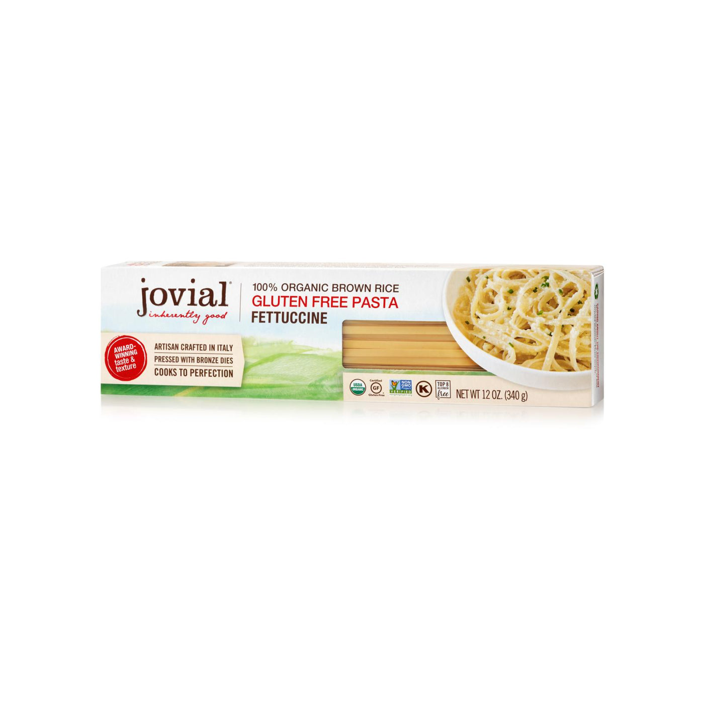 Jovial - Organic Brown Rice Pasta - Fettuccine - Case Of 12 - 12 Oz. | OnlyNaturals.us