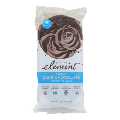 Element Organic Dipped Rice Cakes - Dark Chocolate - Case Of 6 - 3.5 Oz - OnlyNaturals