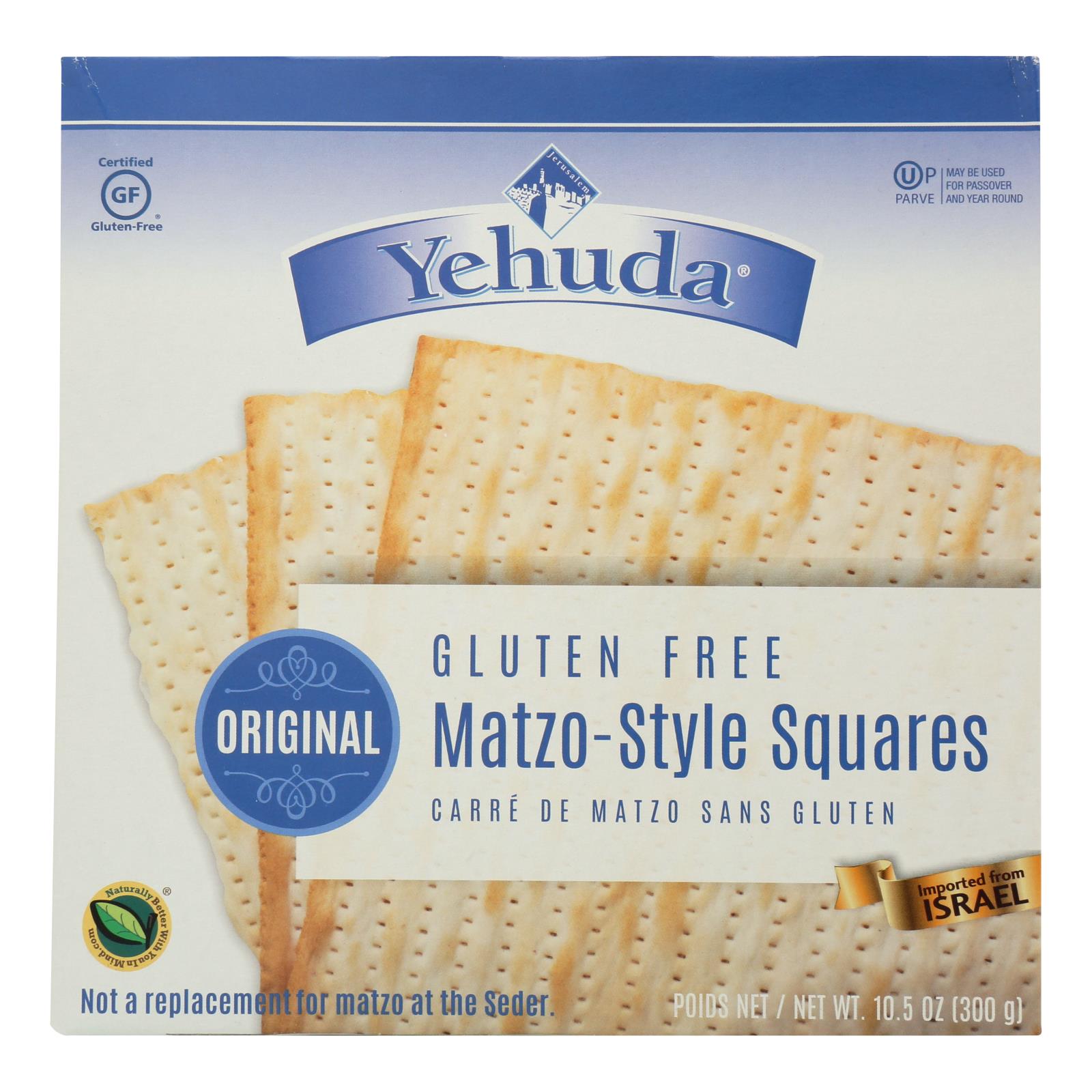 Yehuda Matzo Gluten Free Crackers - Case Of 12 - 10.5 Oz. | OnlyNaturals.us