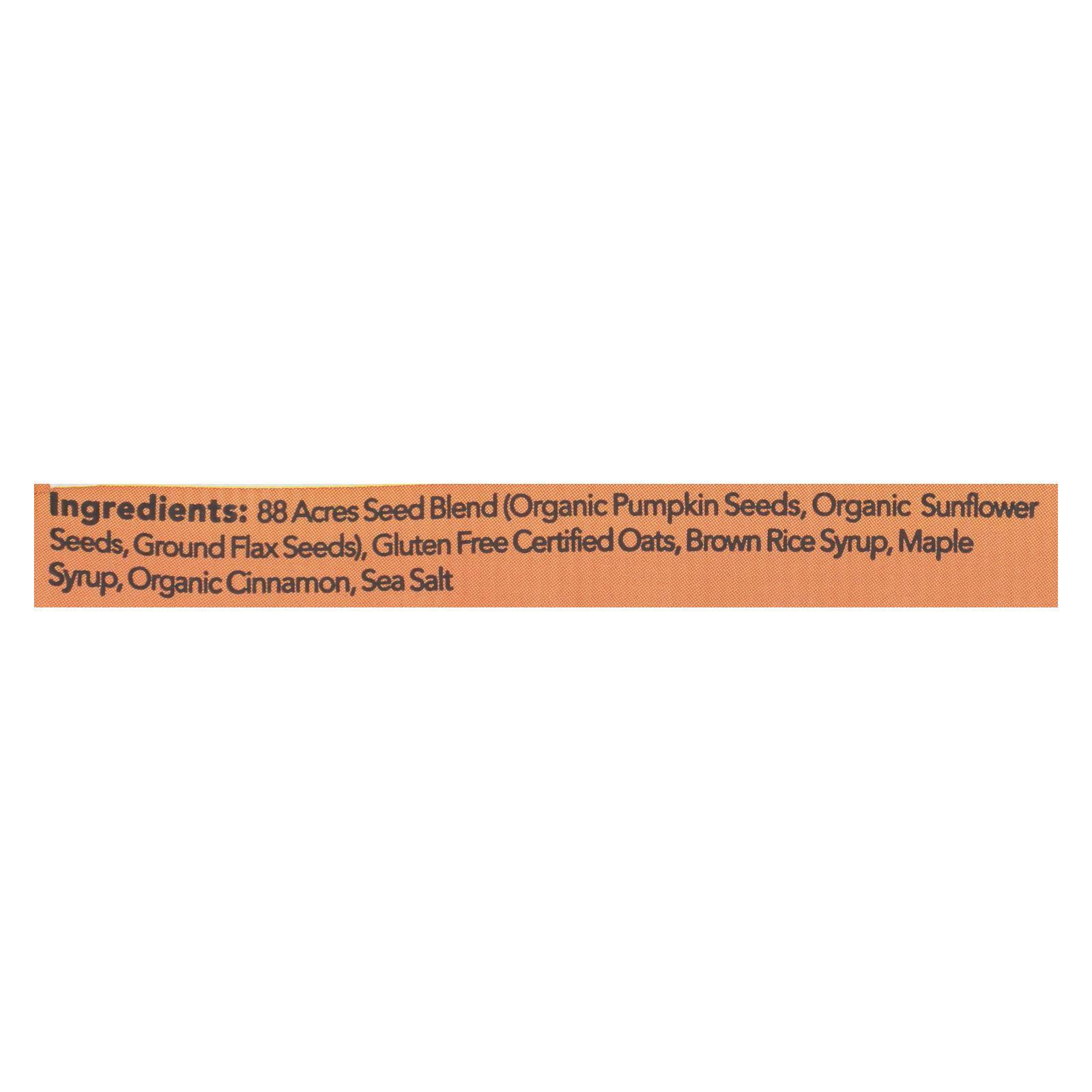 88 Acres - Seed Bars - Oats And Cinnamon - Case Of 9 - 1.6 Oz. | OnlyNaturals.us