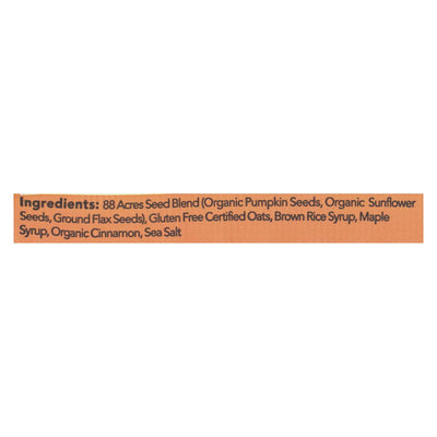 88 Acres - Seed Bars - Oats And Cinnamon - Case Of 9 - 1.6 Oz. | OnlyNaturals.us