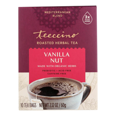 Teeccino Herbal Coffee Vanilla Nut - 10 Tea Bags - Case Of 6 | OnlyNaturals.us
