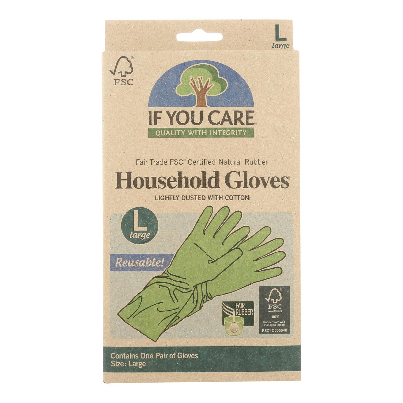 If You Care Household Gloves - Large - 12 Pairs | OnlyNaturals.us
