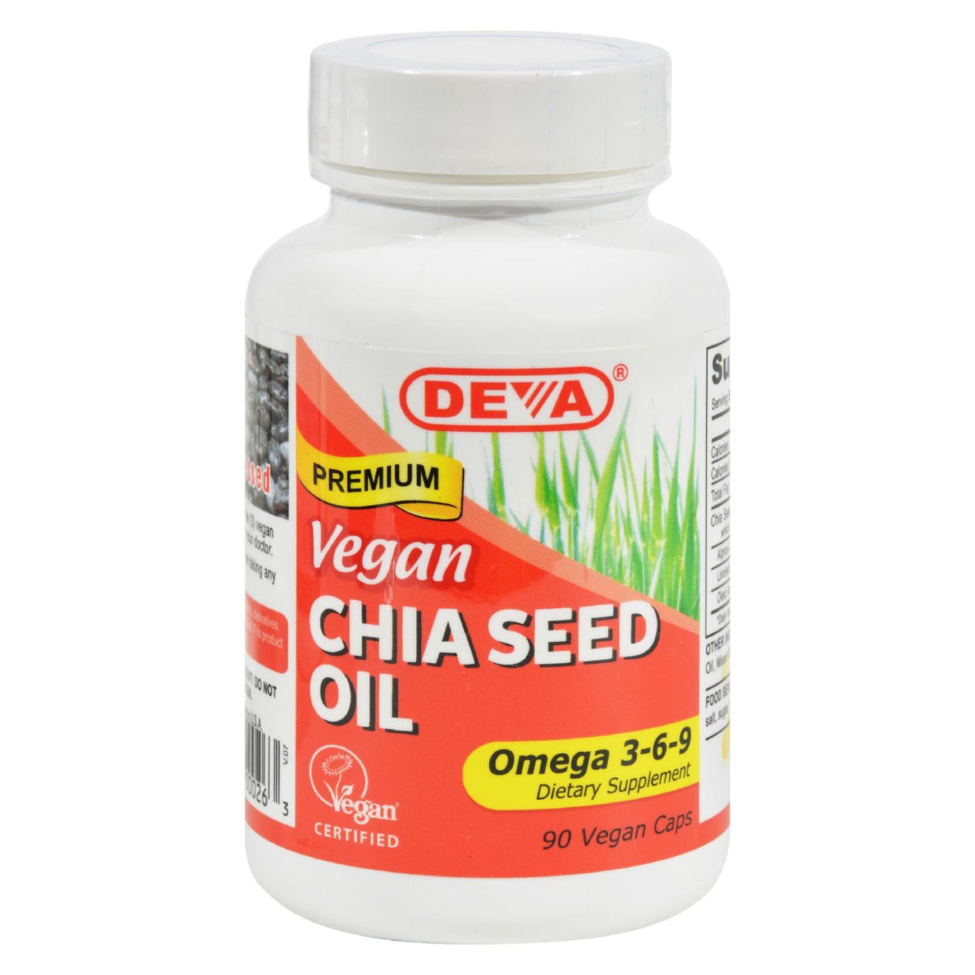 Deva Vegan Vitamins - Chia Seed Oil - 90 Vegan Capsules | OnlyNaturals.us