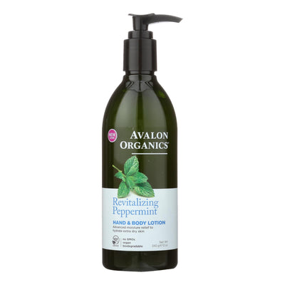 Avalon Organics Hand And Body Lotion Peppermint - 12 Fl Oz | OnlyNaturals.us