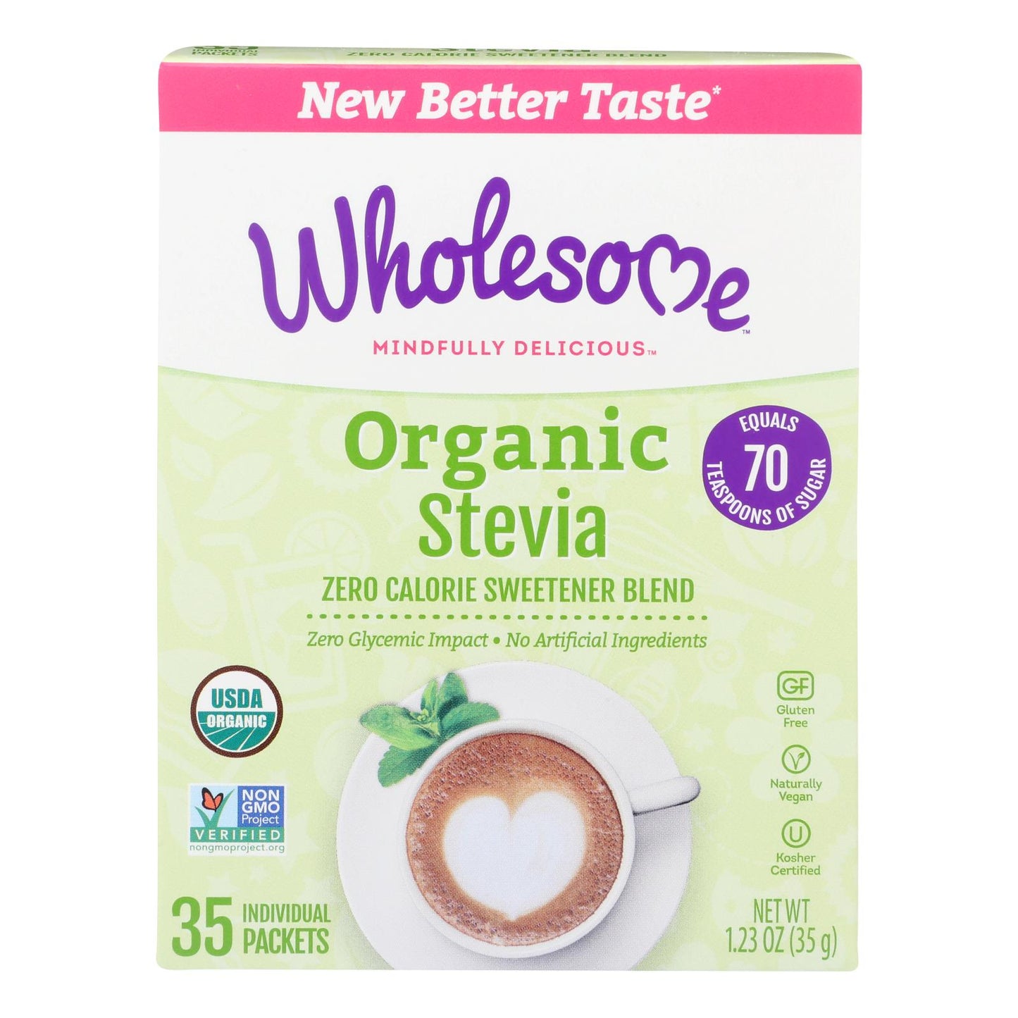Wholesome Sweeteners Stevia - Organic - 35 Count - 1.23 Oz - Case Of 6 | OnlyNaturals.us