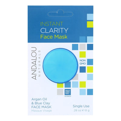 Andalou Naturals Instant Clarity Face Mask - Argan Oil & Blue Clay - Case Of 6 - 0.28 Oz | OnlyNaturals.us