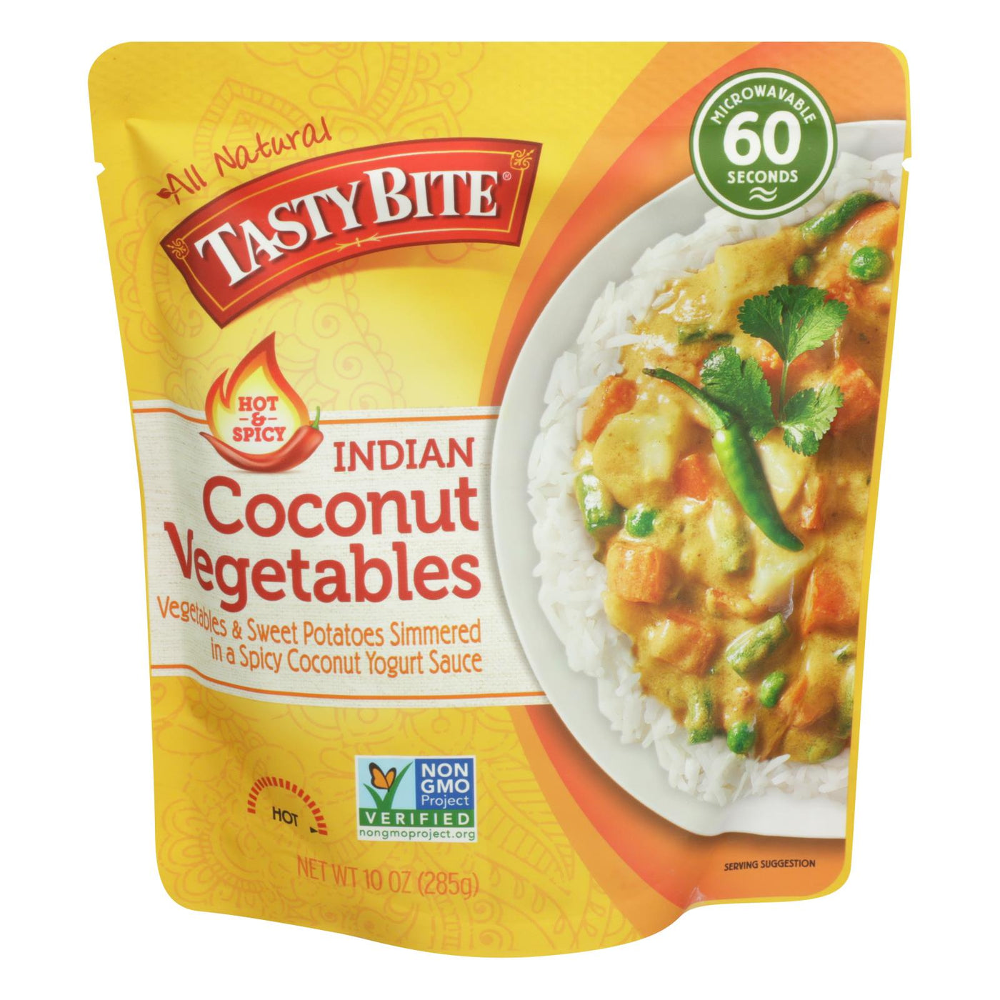 Tasty Bite Heat & Eat Indian Cuisine Entr?e - Hot & Spicy Coconut Vegetables - Case Of 6 - 10 Oz | OnlyNaturals.us