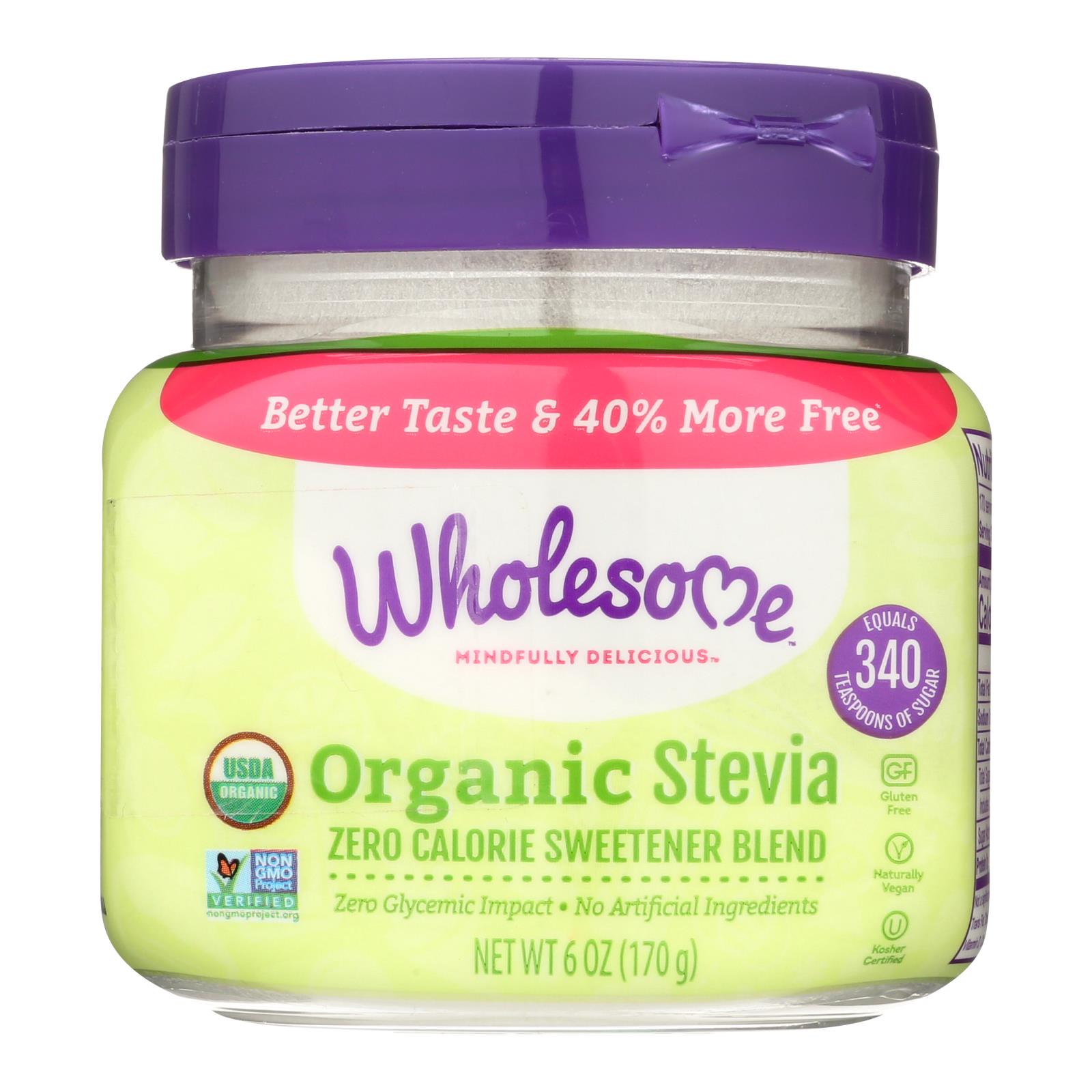 Wholesome! Organic Stevia Jar - Case Of 6 - 6 Oz | OnlyNaturals.us