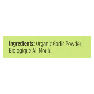 Spicely Organics - Organic Garlic Powder - Case Of 6 - 0.4 Oz. | OnlyNaturals.us