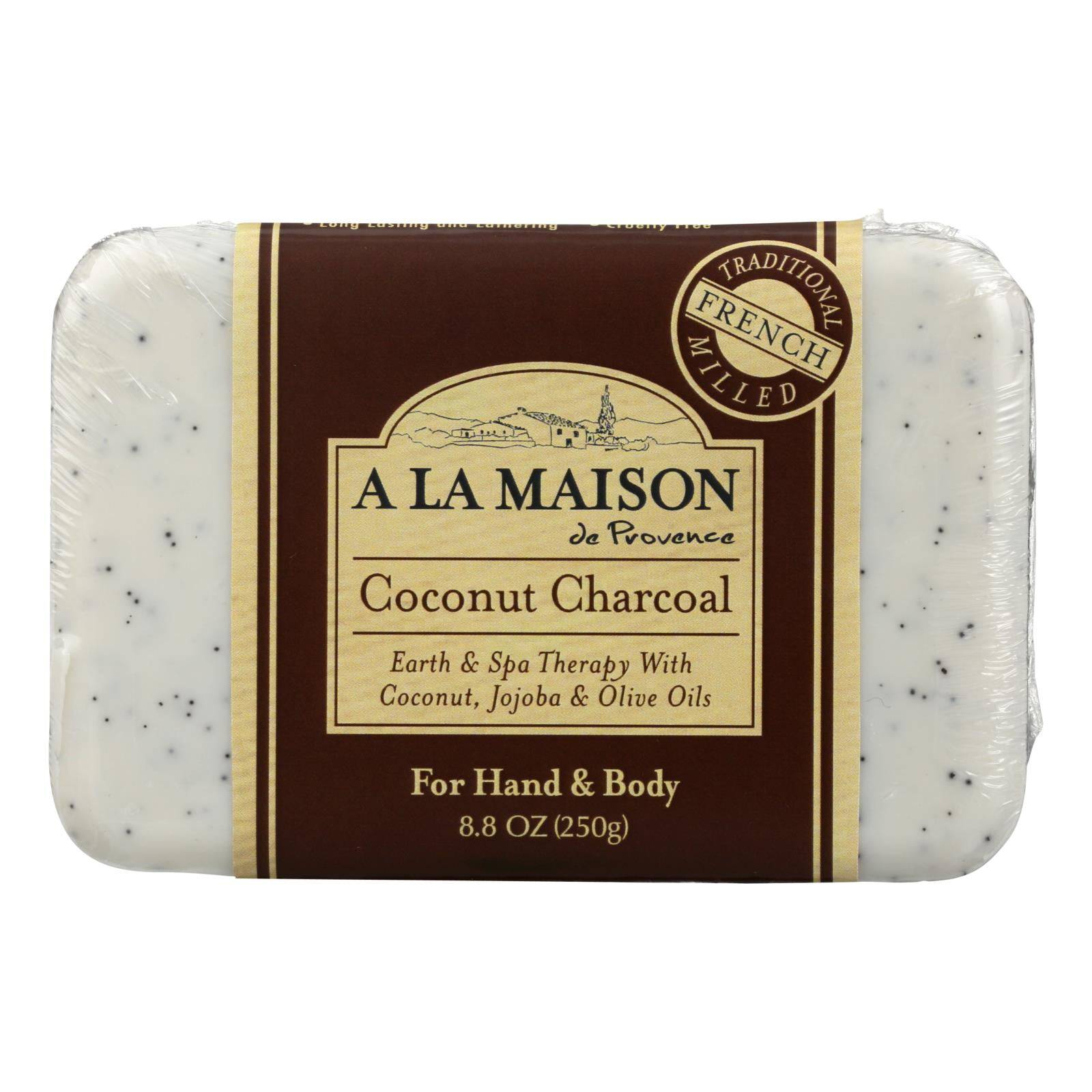 A La Maison - Bar Soap - Coconut Charcoal - 8.8 Oz | OnlyNaturals.us