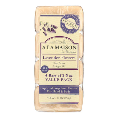 A La Maison - Bar Soap - Lavender Flowers - Value 4 Pack | OnlyNaturals.us