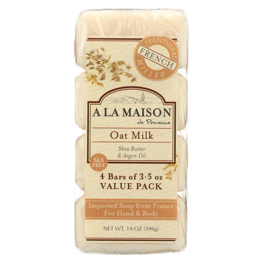A La Maison - Bar Soap - Oat Milk - Value 4 Pack | OnlyNaturals.us