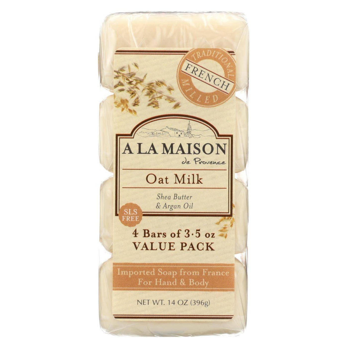 A La Maison - Bar Soap - Oat Milk - Value 4 Pack | OnlyNaturals.us