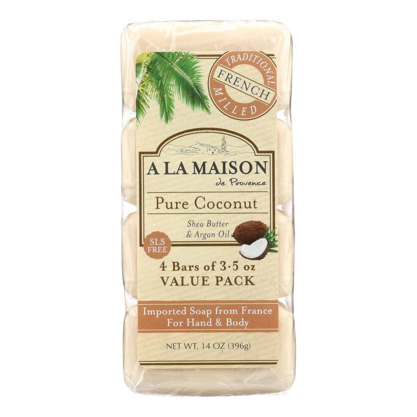 Buy A La Maison - Bar Soap - Pure Coconut - 4-3.5 Oz  at OnlyNaturals.us