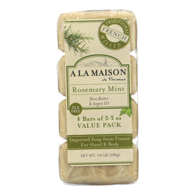 A La Maison - Bar Soap - Rosemary Mint - Value 4 Pack | OnlyNaturals.us