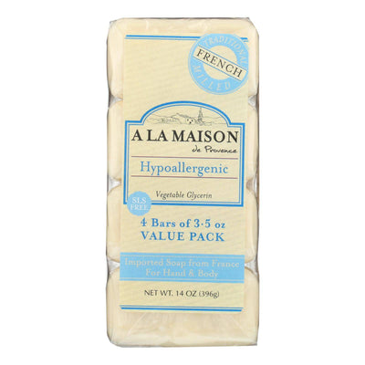 A La Maison - Bar Soap - Unscented Value Pack - 3.5 Oz Each - Pack Of 4 | OnlyNaturals.us