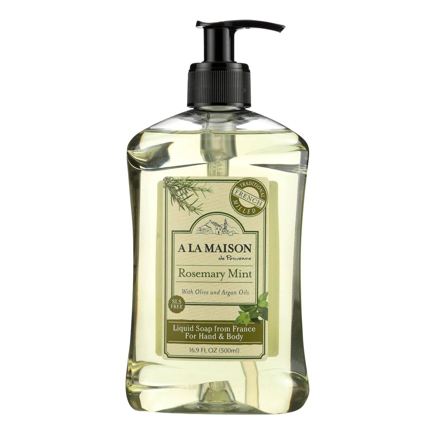 A La Maison - French Liquid Soap - Rosemary Mint - 16.9 Fl Oz | OnlyNaturals.us