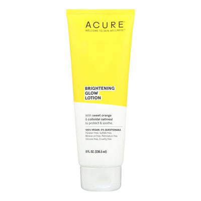 Acure - Lotion - Brightening Glow Moisture - Sweet Orange And Oatmeal - 8 Fl Oz. | OnlyNaturals.us