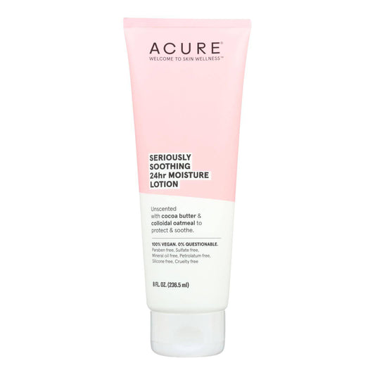 Acure - Lotion - Seriously Soothing 24 Hour Moisture - Unscented With Cocoa Butter - 8 Fl Oz. | OnlyNaturals.us