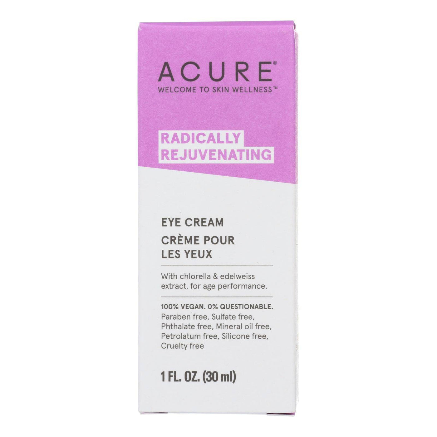 Acure - Eye Cream - Chlorella And Edelweiss Stem Cell - 1 Fl Oz. | OnlyNaturals.us
