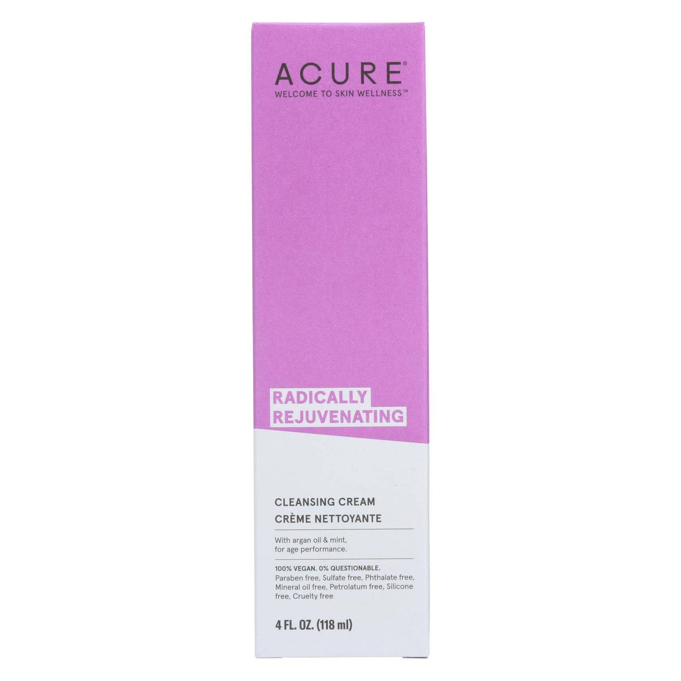 Acure - Facial Cleansing Creme - Argan Oil And Mint - 4 Fl Oz. | OnlyNaturals.us
