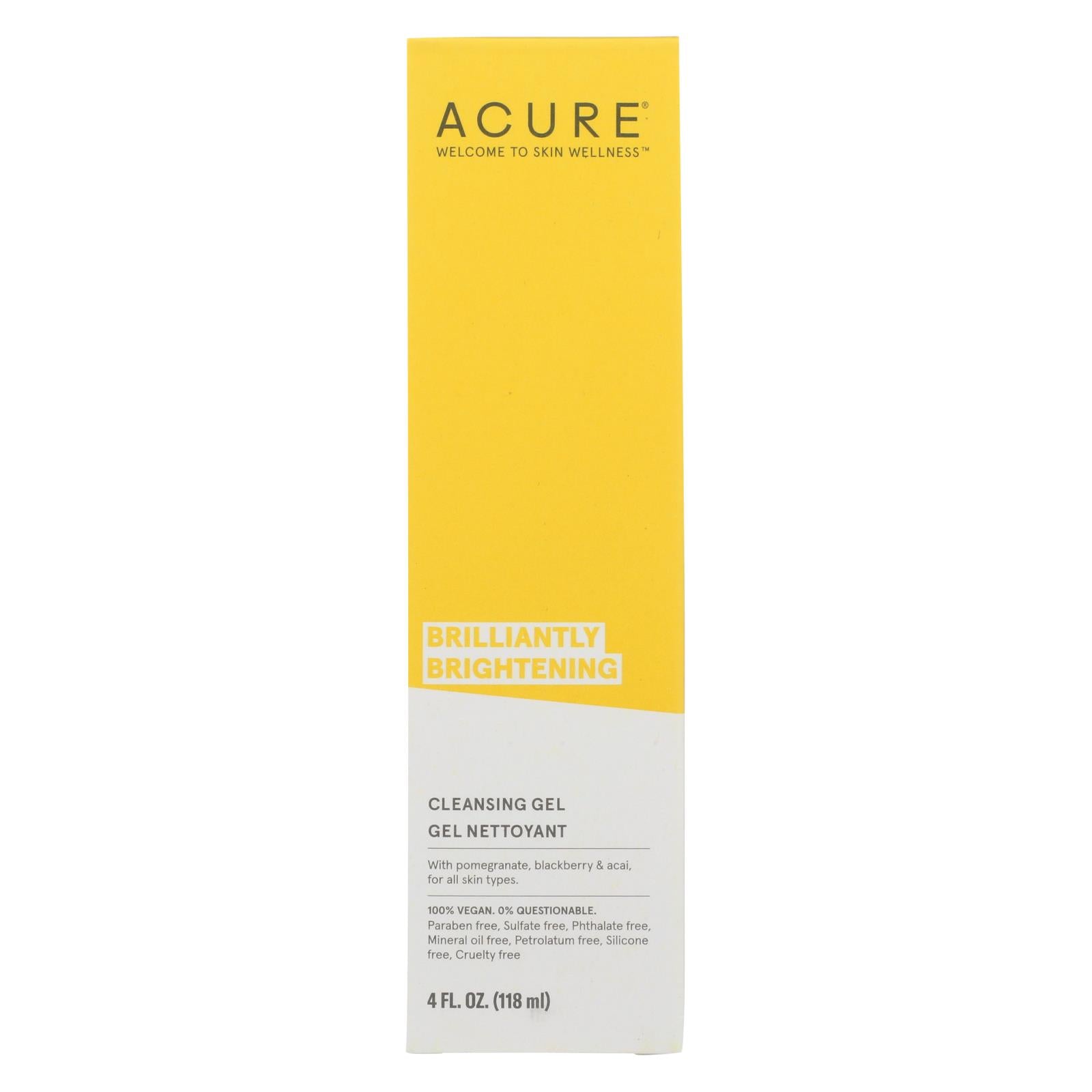 Acure - Facial Cleansing Gel - Superfruit And Chlorella - 4 Fl Oz. | OnlyNaturals.us