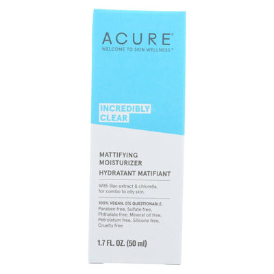 Acure - Oil Control Facial Moisturizer - Lilac Extract And Chlorella - 1.75 Fl Oz. | OnlyNaturals.us