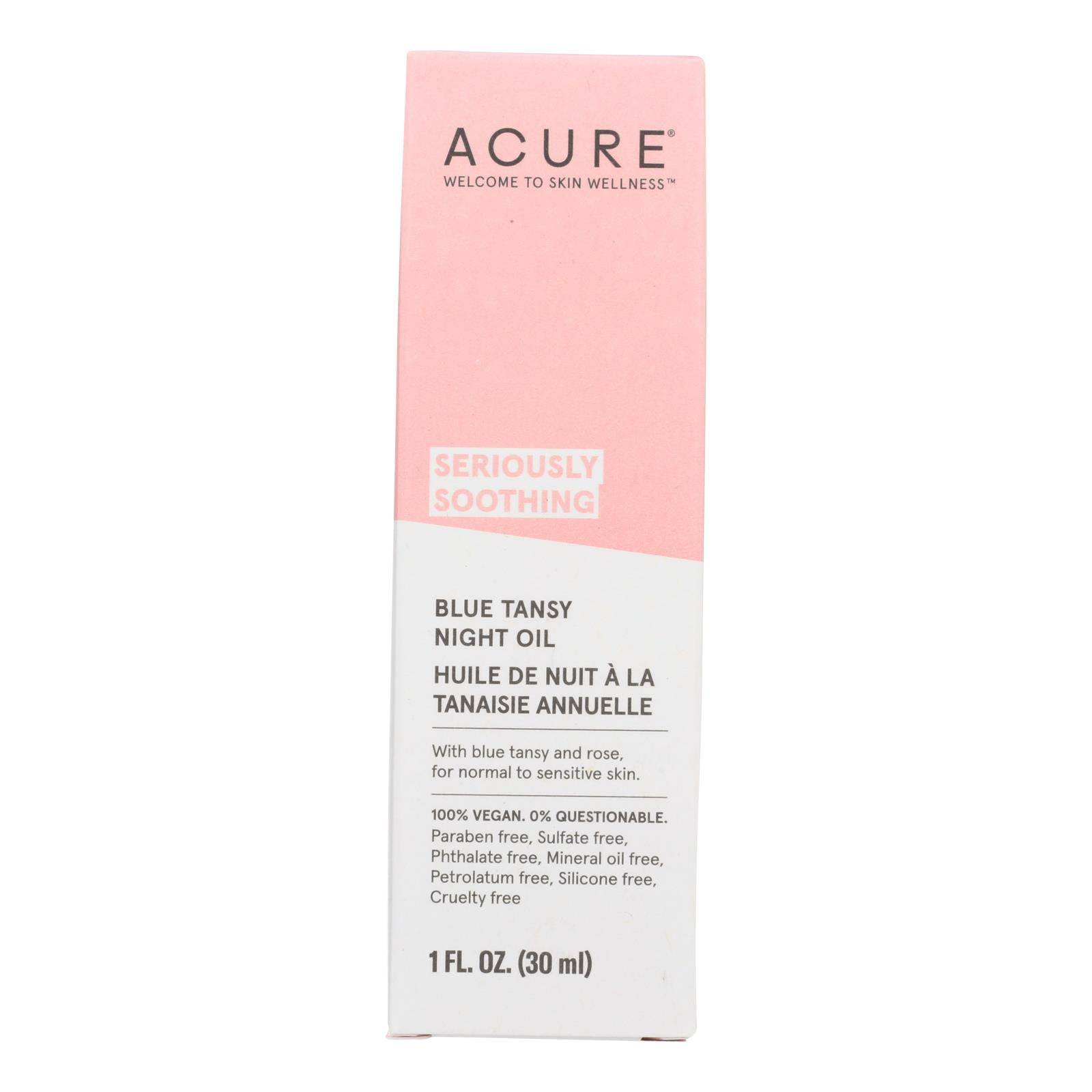 Acure - Oil - Tansy - Soothing Blue - 1 Fl Oz | OnlyNaturals.us